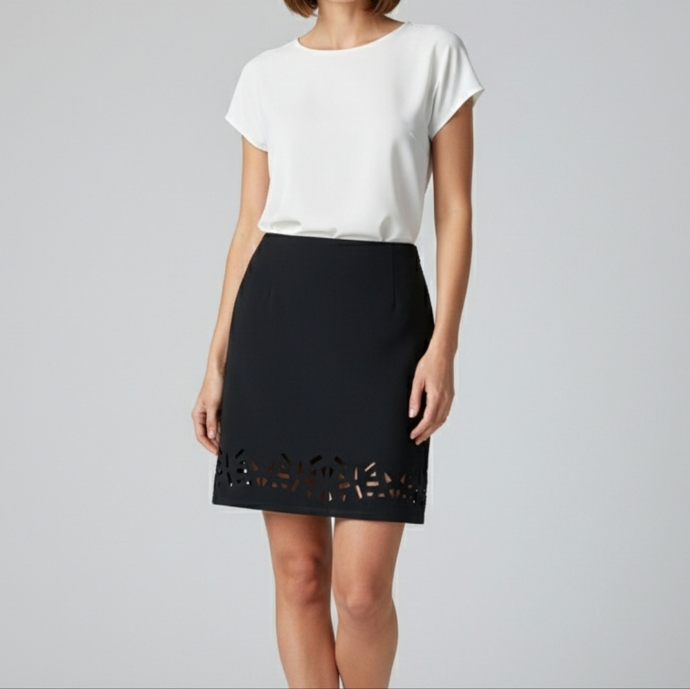 Sympli Black Mosaic Mini Skirt Size 6